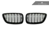 AutoTecknic Dual-Slats Stealth Black Front Grille Set - F87 M2 | F22 2-Series