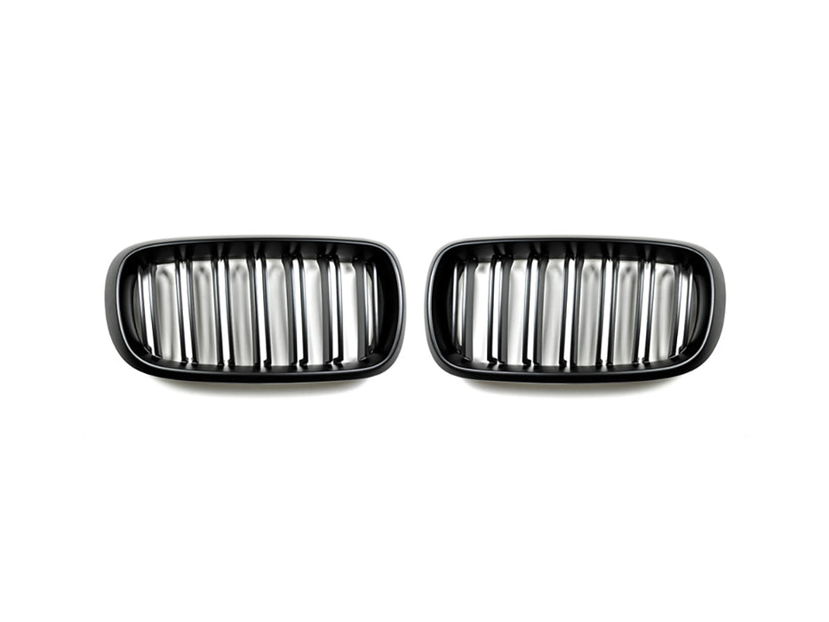 AutoTecknic Dual-Slats Stealth Black Front Grille Set - F15 X5 | F85 X5M & F16 X6 | F86 X6M