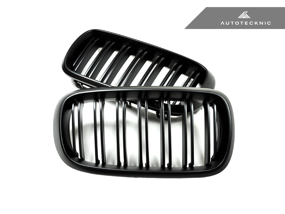 AutoTecknic Dual-Slats Stealth Black Front Grille Set - F15 X5 | F85 X5M & F16 X6 | F86 X6M