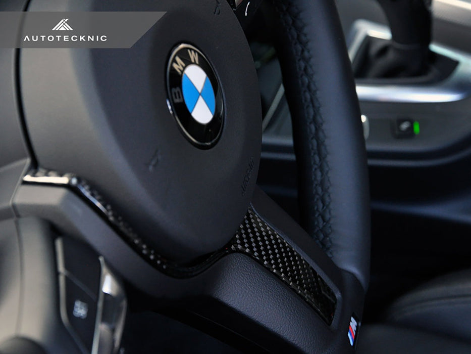 AutoTecknic Carbon Fiber M-Sport Steering Wheel Trim - BMW F15 X5 | F16 X6