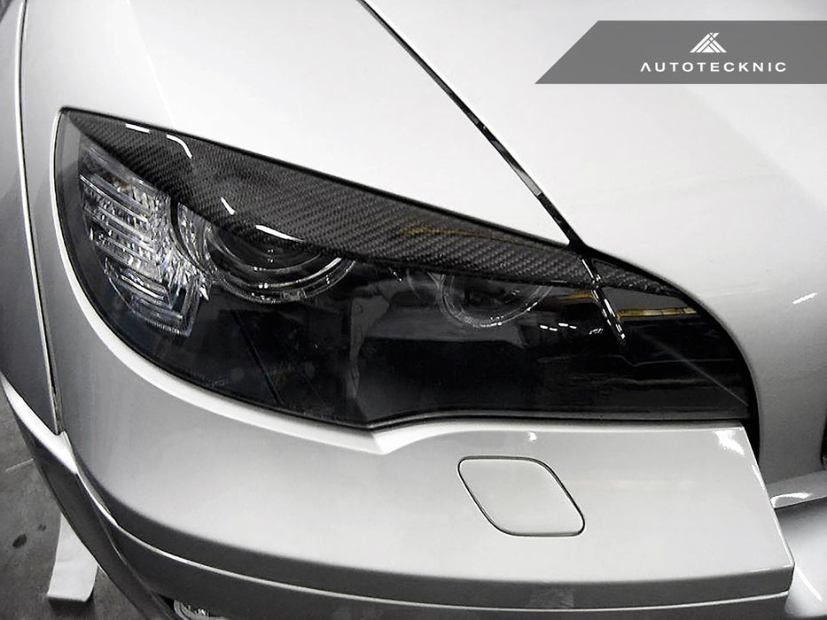 AutoTecknic Carbon Fiber Headlight Trim Set - BMW E70 X5 | X5M | E71 X6 | X6M
