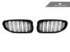 AutoTecknic Dual-Slats Gloss Black Front Grille Set - BMW F06 Gran Coupe | F12 Coupe | F13 Cabrio | 6-Series & M6