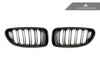 AutoTecknic Dual-Slats Stealth Black Front Grille Set - BMW F06 Gran Coupe | F12 Coupe | F13 Cabrio | 6-Series & M6