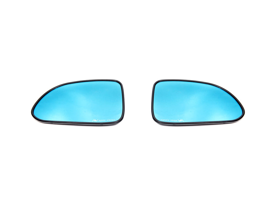 ApexVision Blue Tinted Side View Mirror Glass Set w/ Defrost - Honda S2000 AP1/AP2