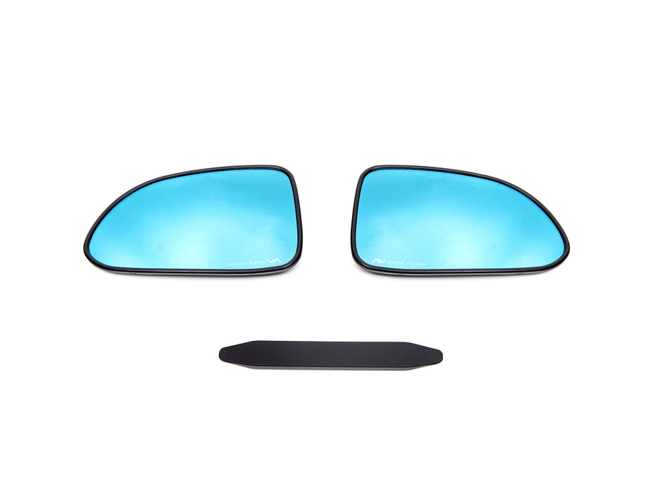 ApexVision Blue Tinted Side View Mirror Glass Set w/ Defrost - Honda S2000 AP1/AP2