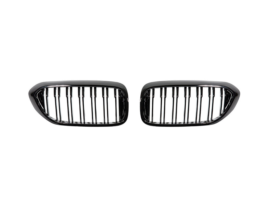 AutoTecknic Dual-Slat Glazing Black Front Grille Set - BMW G30 5-Series Pre-LCI