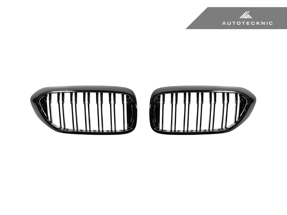 AutoTecknic Dual-Slats Gloss Black Front Grille Set - G30 5-Series Pre-LCI