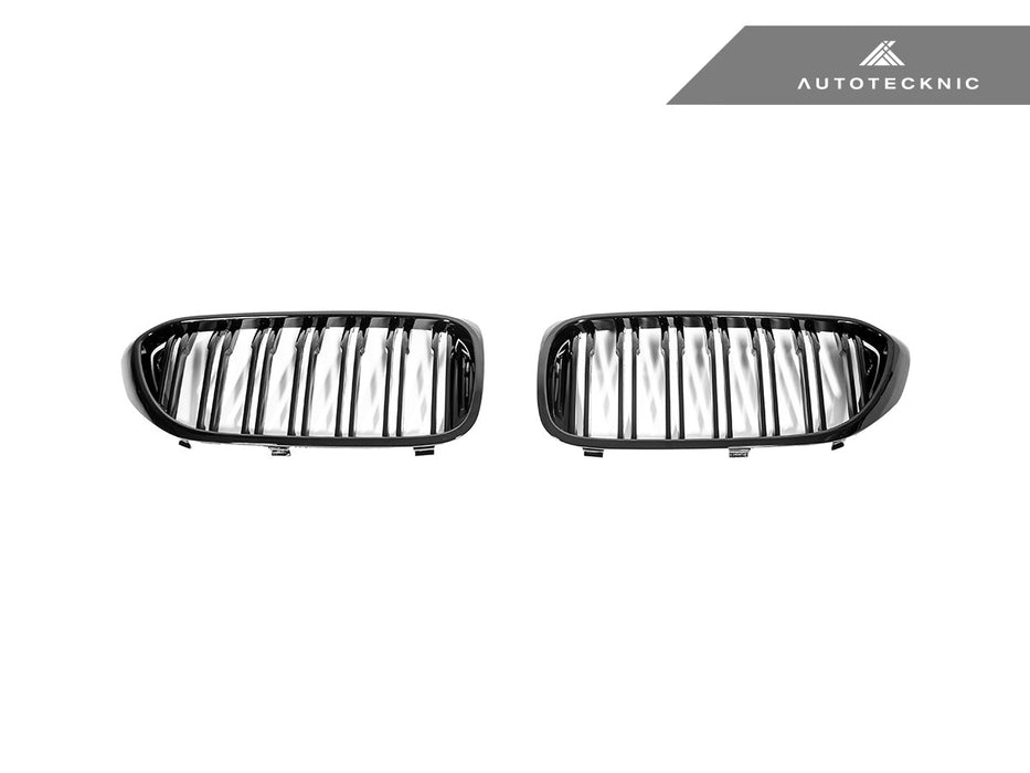 AutoTecknic Dual-Slats Gloss Black Front Grille Set - G30 5-Series Pre-LCI