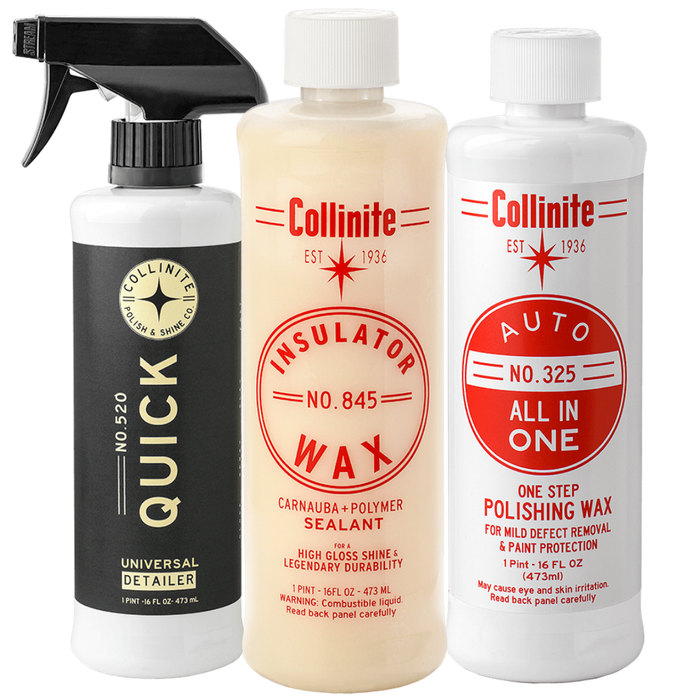 Collinite 520 Quick Detailer, 325 All In One & 845 Insulator Wax Combo