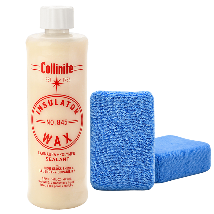Collinite No. 845 Insulator Wax 16 Fl Oz with 2 Microfiber Sponge Applicators