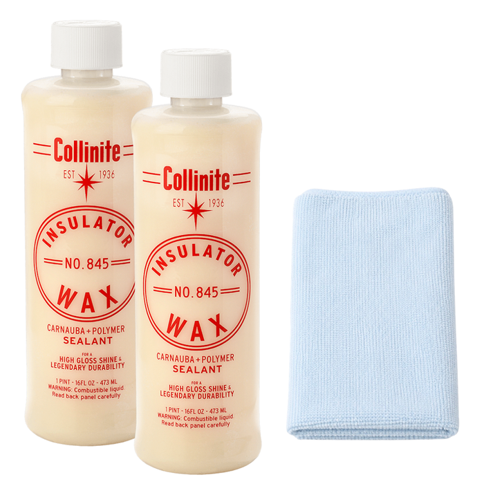 Collinite No. 845 Insulator Wax 2 Pack, 16 Fl Oz Each with Microfiber Towel