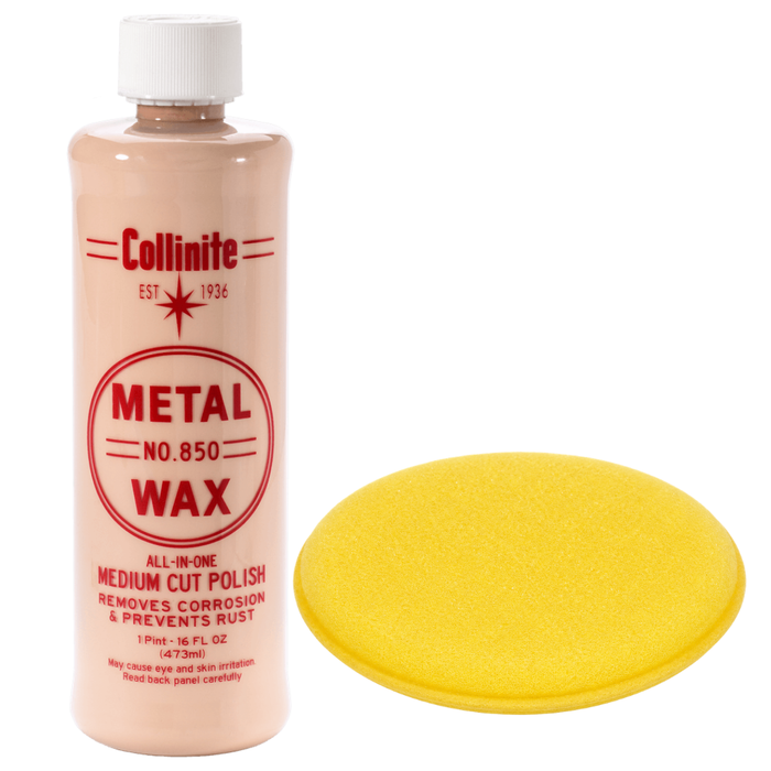 Collinite 850 Liquid Metal Wax with Applicator Pad, 16 Fl Oz