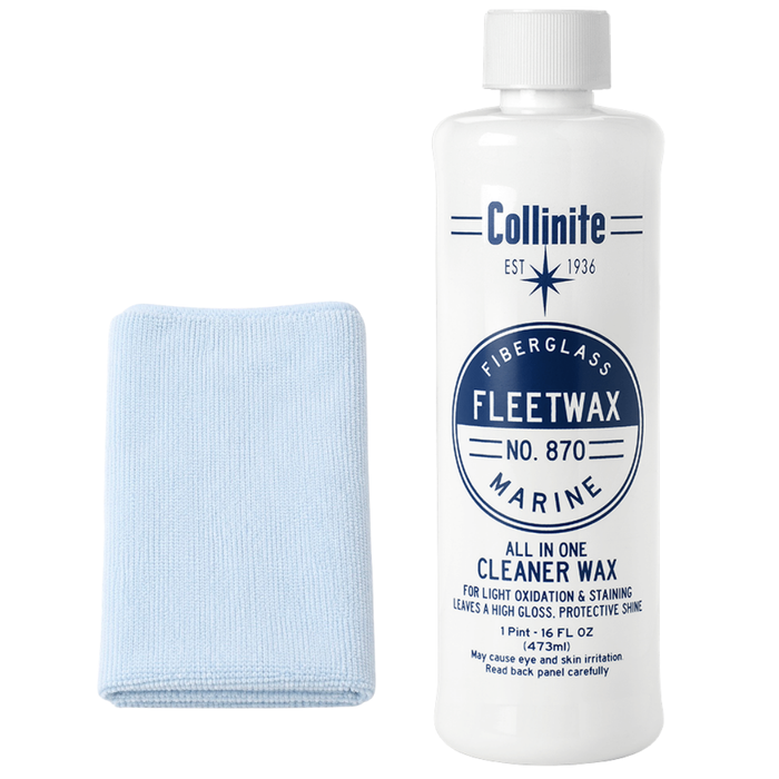 Collinite 870 Fleetwax Cleaner-Wax 16 Fl Oz with Microfiber Towel