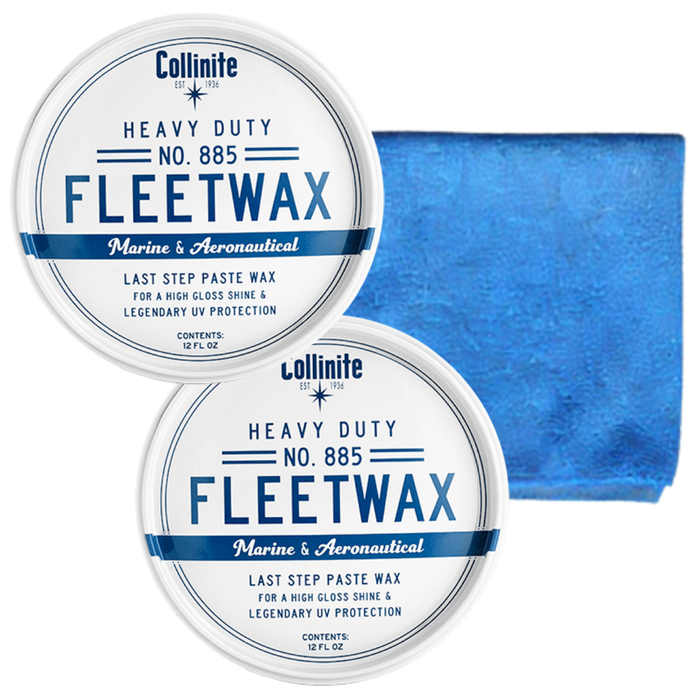 Collinite 885 Fleetwax Paste 2 Pack with Microfiber Towel