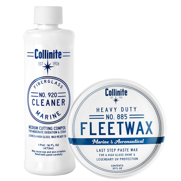 Collinite 920 Marine Cleaner & 885 Fleetwax Paste Combo