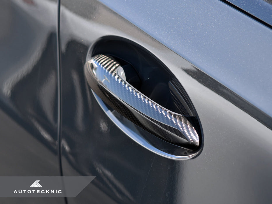 AutoTecknic Dry Carbon Door Handle Trim Set - BMW F91 M8 Convertible | F92 M8 Coupe