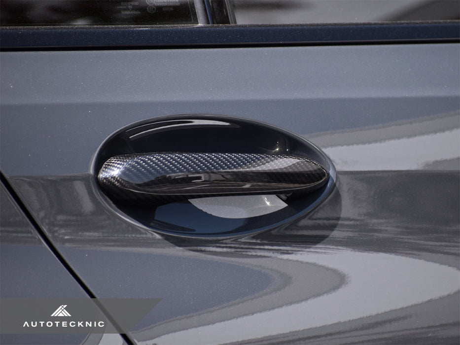 AutoTecknic Dry Carbon Door Handle Trim Set - G16 8-Series Gran Coupe