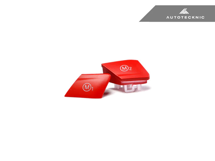 AutoTecknic Bright Red Satin M1/M2 Button Set for BMW F-Chassis M Vehicles