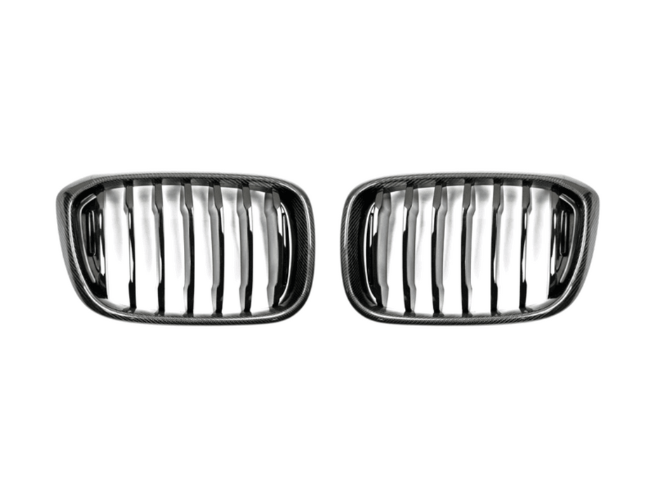 AutoTecknic Replacement Carbon Fiber Front Grille Set - BMW G01 X3 | G02 X4 Pre-LCI