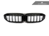 AutoTecknic Dual-Slats Gloss Black Front Grille - BMW G20 3-Series Pre-LCI