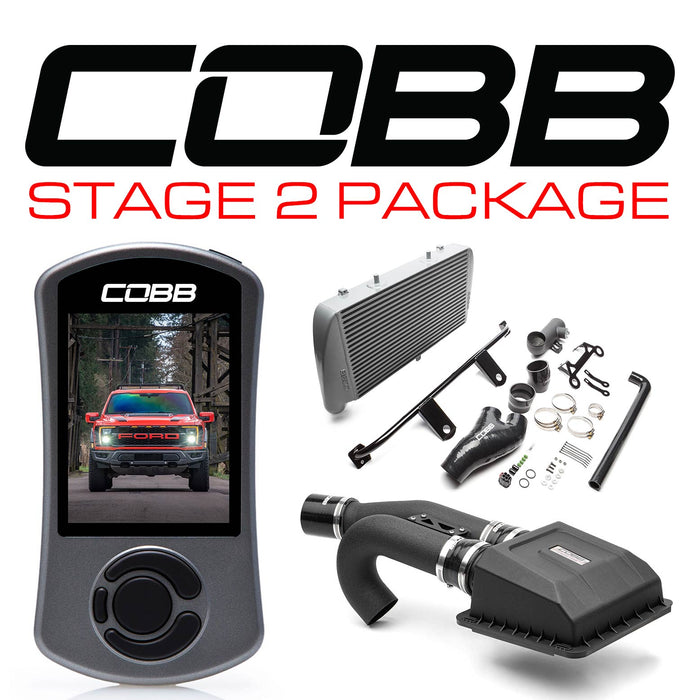 Cobb Stage 2 Power Package Silver FMIC (w/ HCT Intake) Ford F-150 Raptor 2021-2023
