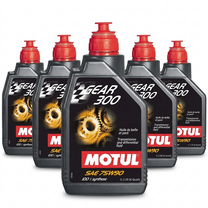 Motul Gear 300 75W-90 Syn Transmission Fluid Oil - 5 pack. (Total 5 Liters) 105777