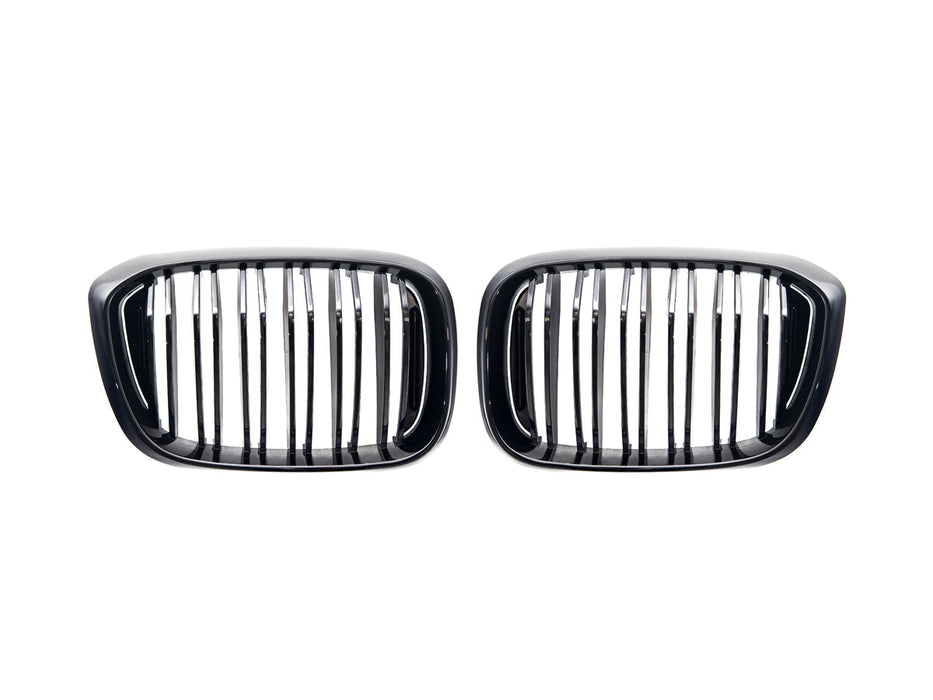 AutoTecknic Dual-Slats Gloss Black Front Grille Set - BMW G01 X3 | G02 X4 Pre-LCI