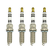 A set of four HKS Nissan/Infinity VQ35HR M-Series Super Fire Racing Iridium Spark Plugs, displayed against a white background.