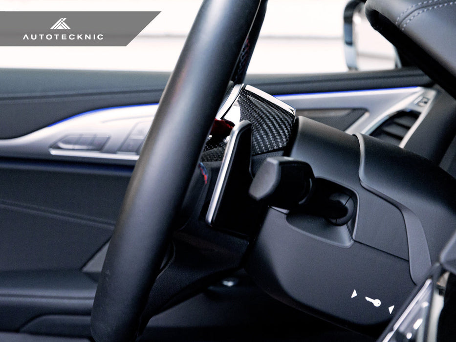 AutoTecknic Replacement Carbon Steering Wheel Top Cover - F95 X5M | F96 X6M