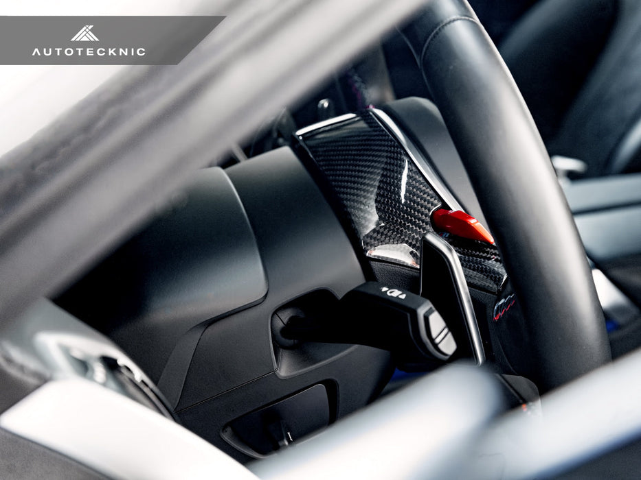 AutoTecknic Replacement Carbon Steering Wheel Top Cover - F91/ F92/ F93 M8