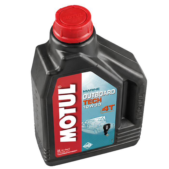 Motul Outboard Tech 4T 10W-30 Technosynthese Marine Engine Oil 2L