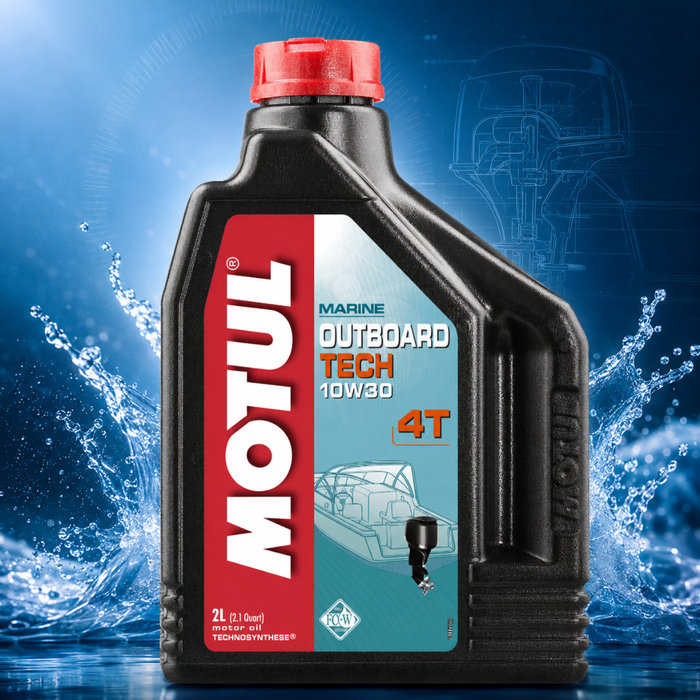 Motul Outboard Tech 4T 10W-30 Technosynthese Marine Engine Oil 2L