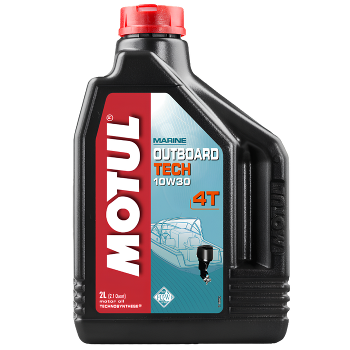 Motul Outboard Tech 4T 10W-30 Technosynthese Marine Engine Oil 2L