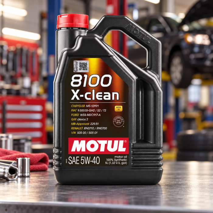 Motul 8100 X-CLEAN 5W-40 100% Synthetic ACEA C3 Engine Oil 5L Pack of 12