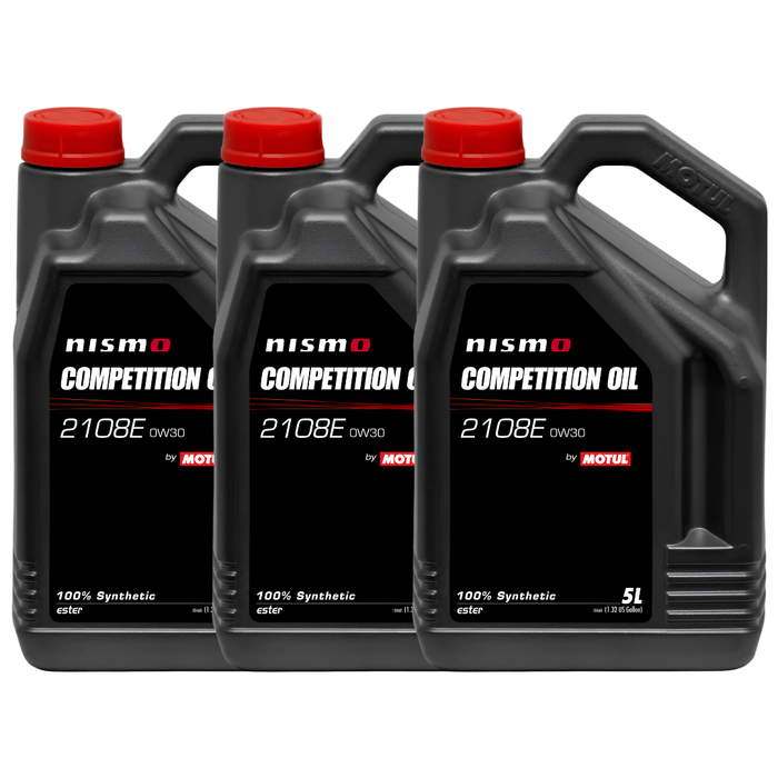 Motul NISMO Competition Oil 2108E 0W-30 100% Synthetic Double Ester Engine Oil 5L Pack of 3