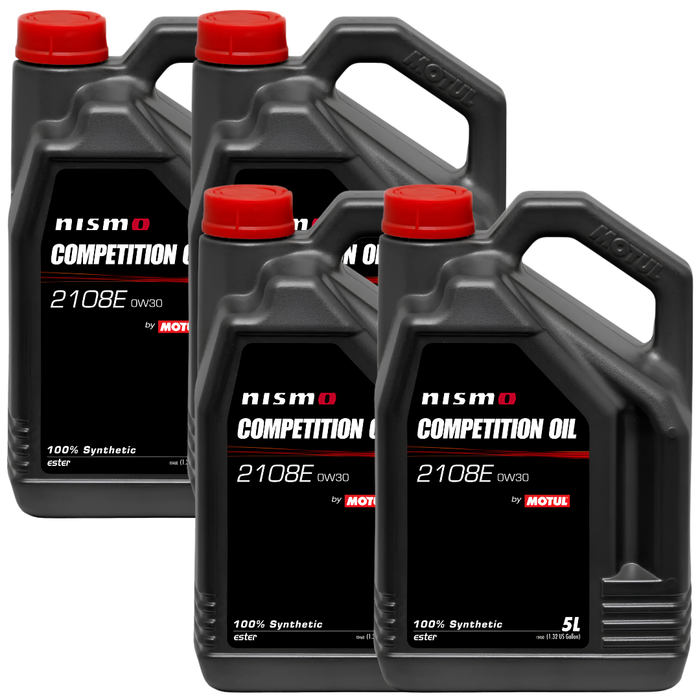 Motul NISMO Competition Oil 2108E 0W-30 100% Synthetic Double Ester Engine Oil 5L Pack of 4