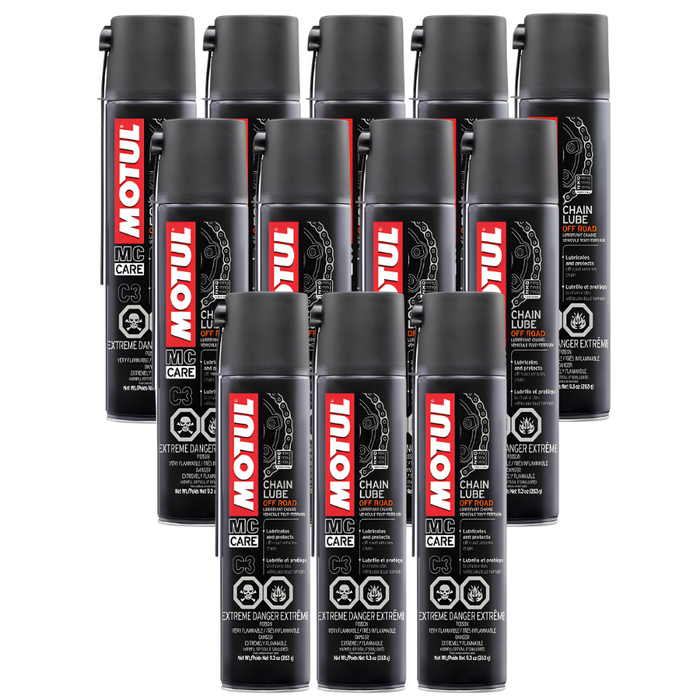Motul MC Care C3 Chain Lube Off Road Motorcycle Chain Spray 400ml Pack of 12
