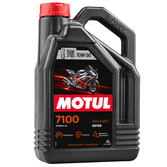 Motul 7100 10W-50 4T Synthetic Ester Motorcycle Engine Oil 4L