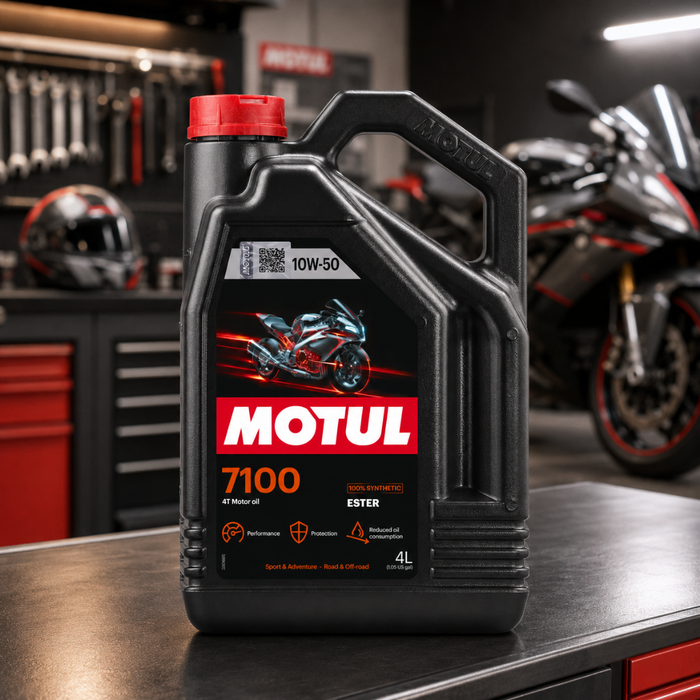 Motul 7100 10W-50 4T Synthetic Ester Motorcycle Engine Oil 4L