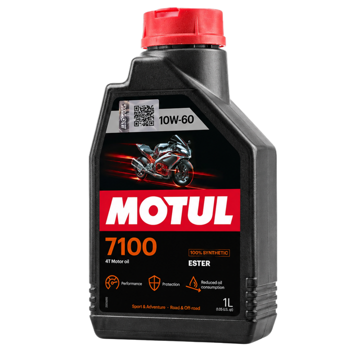 Motul 7100 10W-60 4T Full Synthetic Ester Motorcycle Oil 1L Pack of 6