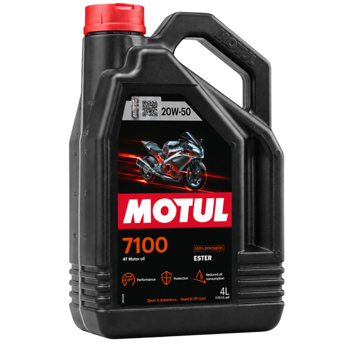 Motul 7100 20W-50 4T 100% Synthetic Ester Motorcycle Engine Oil 4L Pack of 4