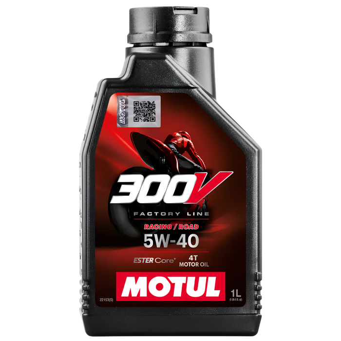 Motul 300V Road Racing 5W-40 4T 100% Synthetic Ester Motorcycle Engine Oil 1L Pack of 6