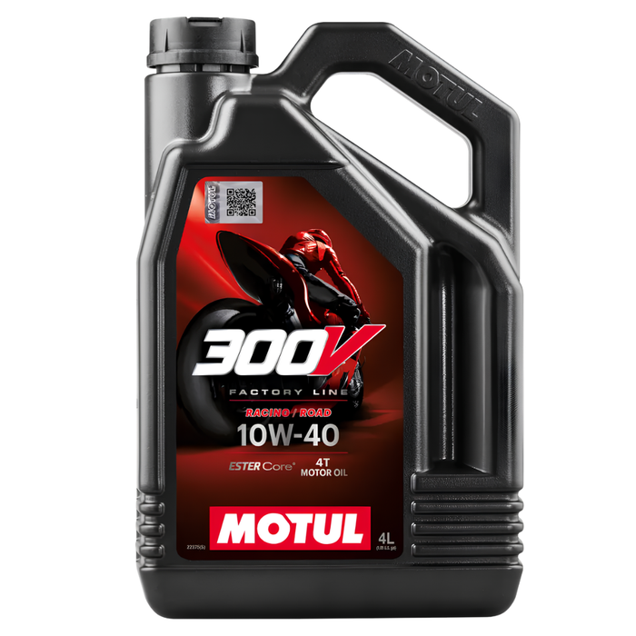 Motul 300V Road Racing 10W-40 4T Synthetic Motorcycle Oil 4L Pack of 2