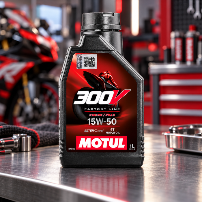 Motul 300V Road Racing 15W-50 100% Synthetic Ester Core Motorcycle Oil 1L Pack of 11