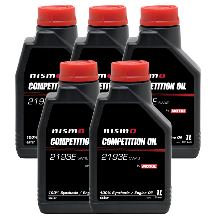 Motul NISMO Competition Oil 2193E 5W-40 100% Synthetic Ester Engine Oil 1L Pack of 5