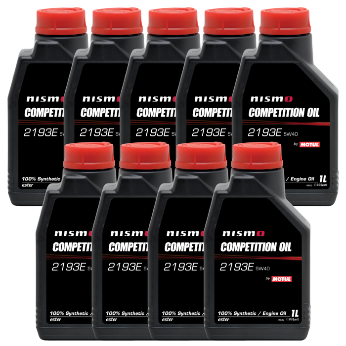 Motul NISMO Competition Oil 2193E 5W-40 100% Synthetic Ester Engine Oil 1L Pack of 9