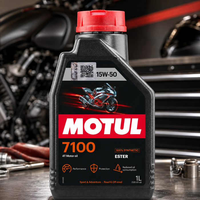 Motul 7100 15W-50 4T 100% Synthetic Ester Motorcycle Engine Oil 1L