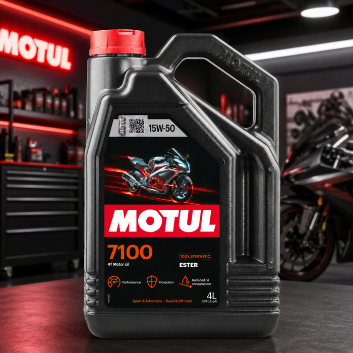 Motul 7100 15W-50 4T 100% Synthetic Ester Motorcycle Engine Oil 4L Pack of 3