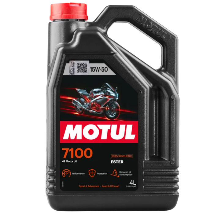 Motul 7100 15W-50 4T 100% Synthetic Ester Motorcycle Engine Oil 4L Pack of 4