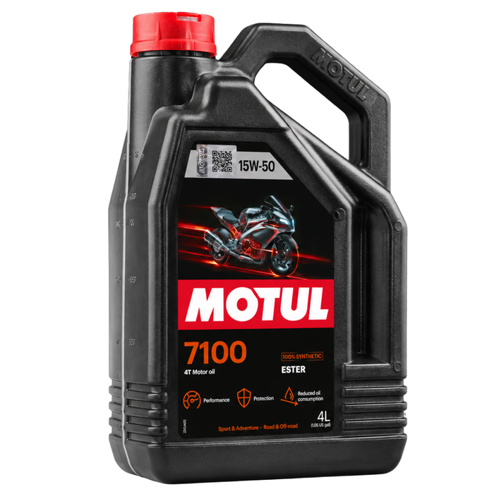 Motul 7100 15W-50 4T 100% Synthetic Ester Motorcycle Engine Oil 4L Pack of 4